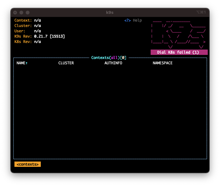 k9s running on terminal screenshot